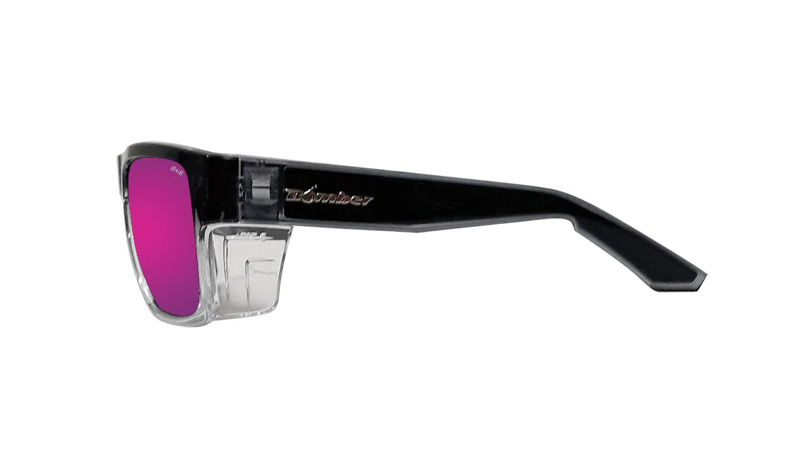 CLUTCH Safety - Polarized Revo Pink Mirror Crystal Bomber